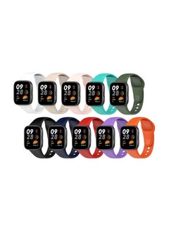 Buy Silicone Bands Compatible with Redmi Watch 3, Sport Waterproof Multicolor Replacement Accessories Strap One Size, Quick Release WatchBand Strap for Man Women, 10Pcs in Saudi Arabia