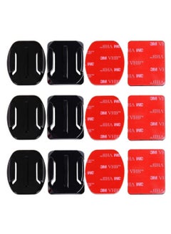 Buy 12 Pieces Helmet Adhesive Sticky Flat Curved 3M Mount for GoPro Hero 10,9,8,7,6,5,4, Session, 3+, 3,2,1, Hero, Fusion Max Camera Helmets Action Camera Ride Travel Adventure in UAE