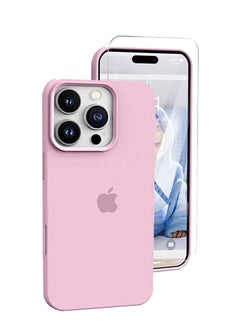 Buy iPhone 16 Pro Max Mobile Case Cover with Anti-fingerprint 3D Screen Protector with Soft Liquid Silicone Protection Anti-Scratch Shockproof Accessories Slim Protective Back Cover in Saudi Arabia