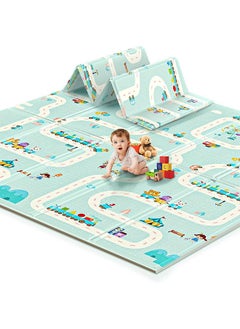 Buy Baby Play Mat, 200x180x1 cm Foldable Play Mat for Baby, Extra Large Non-Toxic Tummy Time and Crawling Mat, Thick Foam Play Mat for Baby, Reversible Portable Baby Floor Mat in Saudi Arabia