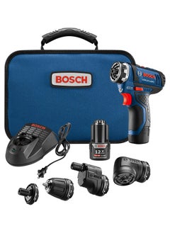 Buy Power Tools Combo Kit - GSR12V-140FCB22-12V Flexiclick 5-In-1 Drill Set - One Tool Multiple Jobs - Power Drill Cordless Impact Driver - Perfect For Overhead Drilling Contractors DIY Project in UAE