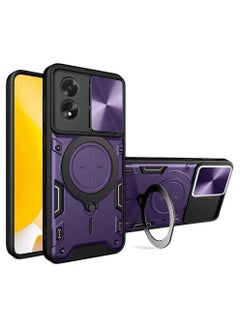 Buy SHIELD EGYPT For Oppo A60 Armored Camera Shield Cover Camera Lend Protection, Built-in 360° (Purple) in Egypt