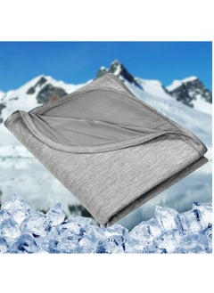 Buy Cooling Blankets, Blankets for Hot Sleepers, Summer Blanket Thin Lightweight Breathable Soft Double Side Enhanced Cooling Blanket for Bed, Keep Cool for Night Sweats, Grey, 150*200cm in Saudi Arabia