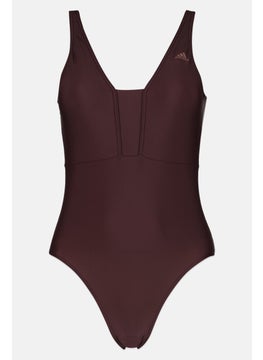 Buy Women Padded Unlined One Piece Swimwear, Mauve in UAE