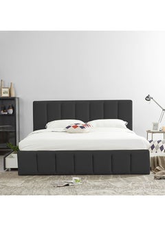 Buy Danube Home Vista King Bed With 4 Drawers Sturdy Modern Design Wooden Double Bed Frame Furniture L 220 x W 191 x H 111 cm Black in UAE