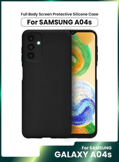 Buy Soft Silicone Protective Case Cover For Samsung A04s-Black in Saudi Arabia