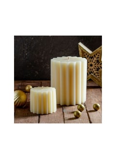 Buy 2 psc Pointed Candle Star  (off white) in Egypt