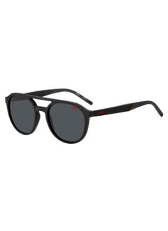 Buy Men's Uv Protection Round Shape  Sunglasses Hg 1305/S Grey 45 - Lens Size: 45.1 Mm - Black in UAE