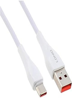 اشتري Ldnio Set Of 2 Pieces Of Ls611 Type-C To Usb A Mobile Phone Fast Charging Data Cable 1M - White في مصر