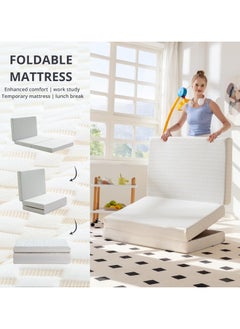 اشتري COMFY FOLDING SATIN WHITE 180 X 90 X 10CM SOFT FOAM EVERYDAY USE MATTRESS في الامارات