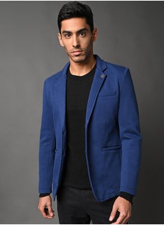 Buy Notch Lapel Single Breasted Blazer with Button Cuff in Saudi Arabia