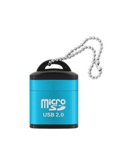 Buy 480Mbps Mini Micro SD Card Mobile Phone High-Speed TF Memory Card Reader Computer Car Speaker Card Reader(Blue) in Saudi Arabia