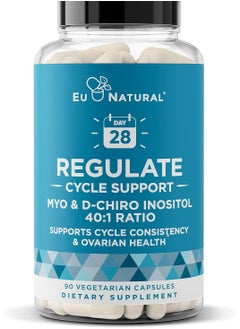 Buy Regulate Myo-Inositol & D-Chiro Inositol – Fertility Supplements for Women, 2-in-1 Hormone Balance at Optimal 40:1 Ratio, Cycle Consistency, Menstrual & Ovulation Support – 90 Vegetarian Soft Capsules in UAE