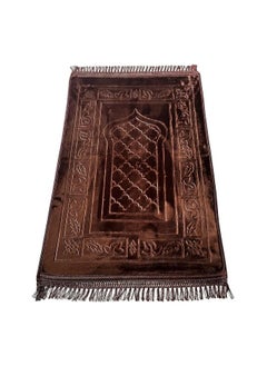 Buy Anti-Slip Velvet Top Prayer Mat  70x110 cm ( Brown ) in UAE