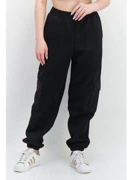 اشتري Women Sportswear Fit Drawstring Outdoor Track Pants, Black في الامارات