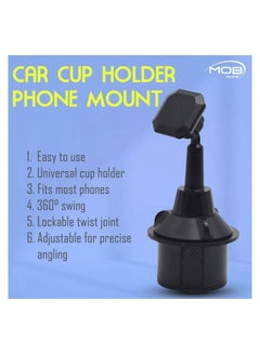 Buy MOB Car Drink Holder Mount Mobile Holder Cup Holder Mount Phone Holder in Saudi Arabia