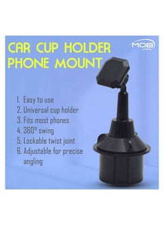 Buy MOB Car Drink Holder Mount Mobile Holder Cup Holder Mount Phone Holder in Saudi Arabia