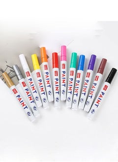 اشتري Pack Of 12 Acrylic Paint Pen For Rock Painting, Stone, Ceramic, Glass, Wood, Fabric, Canvas, Metal, Scrapbook في الامارات