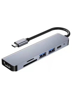 اشتري 6in1 Type C to HDTV Hub 4K Compatible with MacBook Pro XPS and More USB C Devices في السعودية