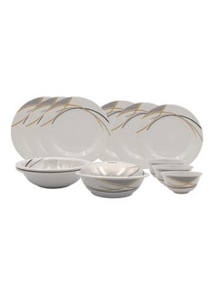 Buy Melrich 12Pcs Melamine Dinnerware set Durable and Long lasting for kitchen Dishwasher safe in UAE