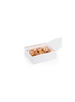 Buy Square white paper boxes for cakes and sweets - 30*30*9 cm/10 boxes in Saudi Arabia