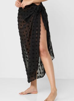 Buy Textured Beach Cover-up Skirt in UAE