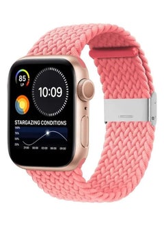 اشتري Replacement Adjustable Braided Sport Apple Watch Band for 41/40/38mm Pink في الامارات