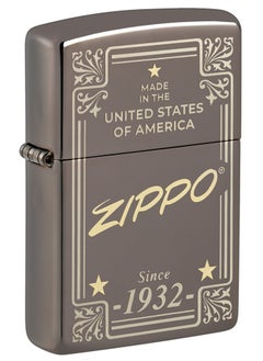 Buy Zippo 48715 150 Zippo Framed Design Black Ice Windproof Lighter in UAE