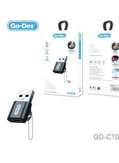 Buy USB Type C To USB 3.0 LED Lighning Go-Des Adapter Type-C Male To OTG USB 3.0 Female Converter for Smartphone Laptop OTG Adapter in UAE