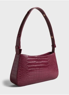 Buy Stinny Croc Effect Baguette Bag in UAE