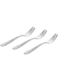 اشتري Natalia 3-Piece Table Fork Set, Silver - 20 cm في الامارات