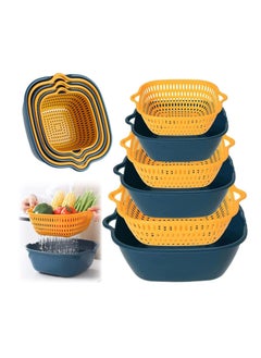 اشتري Colander Strainer Drainer for Food Drain Bowl Set Best Kitchen Accessories for Fruit Veggies Rice Pasta Straining Strainer-6pcs في السعودية