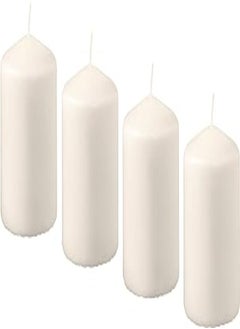 Buy IKEA 701.242.62 Hemsjö Unscented Block Candle Set of 4, Natural in Egypt