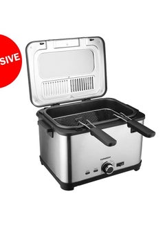 Buy TORNADO Deep Fryer 2000 Watt, 4 Liter, Stainless x Black TDF-3700 in Egypt