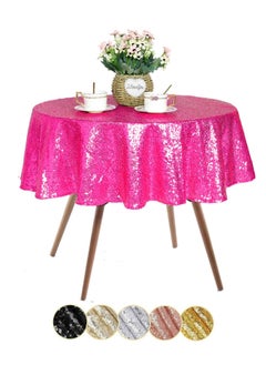 Buy Glitter Sequin Round Tablecloth for Party Wedding Bridal Baby Shower Home Decorations 60cm/120cm/180cm in Saudi Arabia