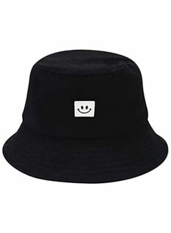 اشتري قبعة صيفية للسفر دلو للشاطئ قبعة صيد من الشمس Smile Face قناع للجنسين موضة قبعة الصياد ، للرجال والنساء والمراهقين والأطفال في السعودية