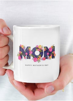 Buy Mom Mug Ceramic Mug for Tea and Coffee with Handle Multicolour 11 oz in Saudi Arabia