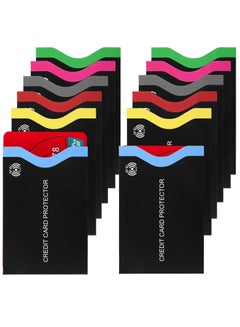 Buy 12 Pack RFID Blocking Sleeves Advanced Identity Card Protection Colorful Numbered Design Prevent Electronic Theft Travel Secure RFID Blocker for Credit Debit Card Passport 6 Color x 2 in UAE