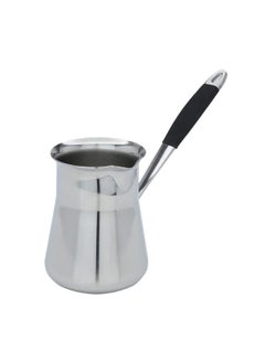 Buy Steel Pot With Black Silicone Hand 250ml in Saudi Arabia