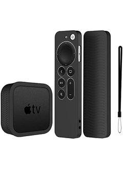 اشتري Silicone Case for Apple TV 4K Siri Remote 2021 with Silicone TV Box Case for Apple TV 4K 2021 Shock Resistant, Slip Resistant, and Drop Resistant في الامارات