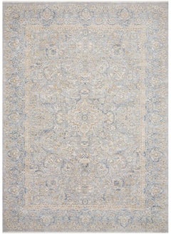 Buy Pandora Collection Distressed Persian Vintage Area Rug 2'0" X 3'4" Stone Gold in UAE