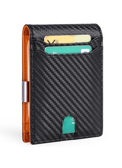 اشتري Carbon Fiber Ultra Thin And Minimalist Foldable Clip Pocket Card Bag في الامارات