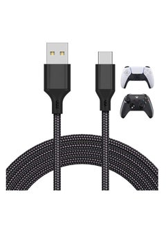 Buy 10FT Charger Charging Cable for PS5 Controller, Xbox Series X/S Controller/Switch Pro Controller, Replacement USB Charging Cord Nylon Braided Type-C Ports for Playstation 5/ Xbox Series X- 1 Pack in UAE