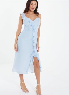 Buy Strappy Ruffle Detail Dress in UAE