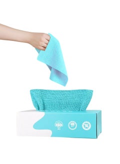 Buy MOTRK Disposable Cleaning Cloths, Microfiber Towels, 20 Sheets, Reusable Dish Cloths with Dispenser Box, Multi-Purpose Cleaning Wipes (20 Sheets) in Saudi Arabia