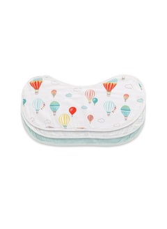 Buy Set of 3 Organic Bamboo Burp and Bib Cloth Balloons in UAE