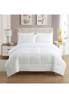 Buy Soft Solid King Size Duvet Insert Comforter Microfiber White 220x240centimeter in Saudi Arabia