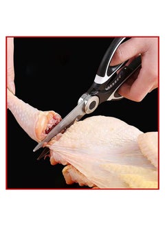 Buy Stainless Steel Kitchen Scissor with Cover Multipurpose Kitchen Household and Garden Scissor for Chicken Poultry Fish,Vegetables all in 1 in UAE