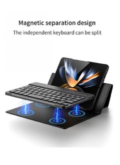 Buy Samsung Galaxy Z Fold 5 Folding Keyboard, Samsung Z Fold4 / Z Fold3 / Z Fold2 Desktop Keyboard Accessories with S Pen Holder, Printable Magnetic Bluetooth Keyboard Case in Egypt