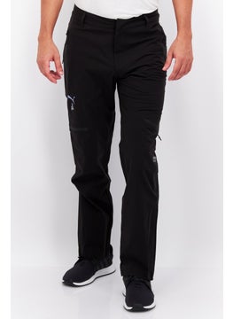 اشتري Men Sportswear Fit Outdoor Track Pants, Black في الامارات